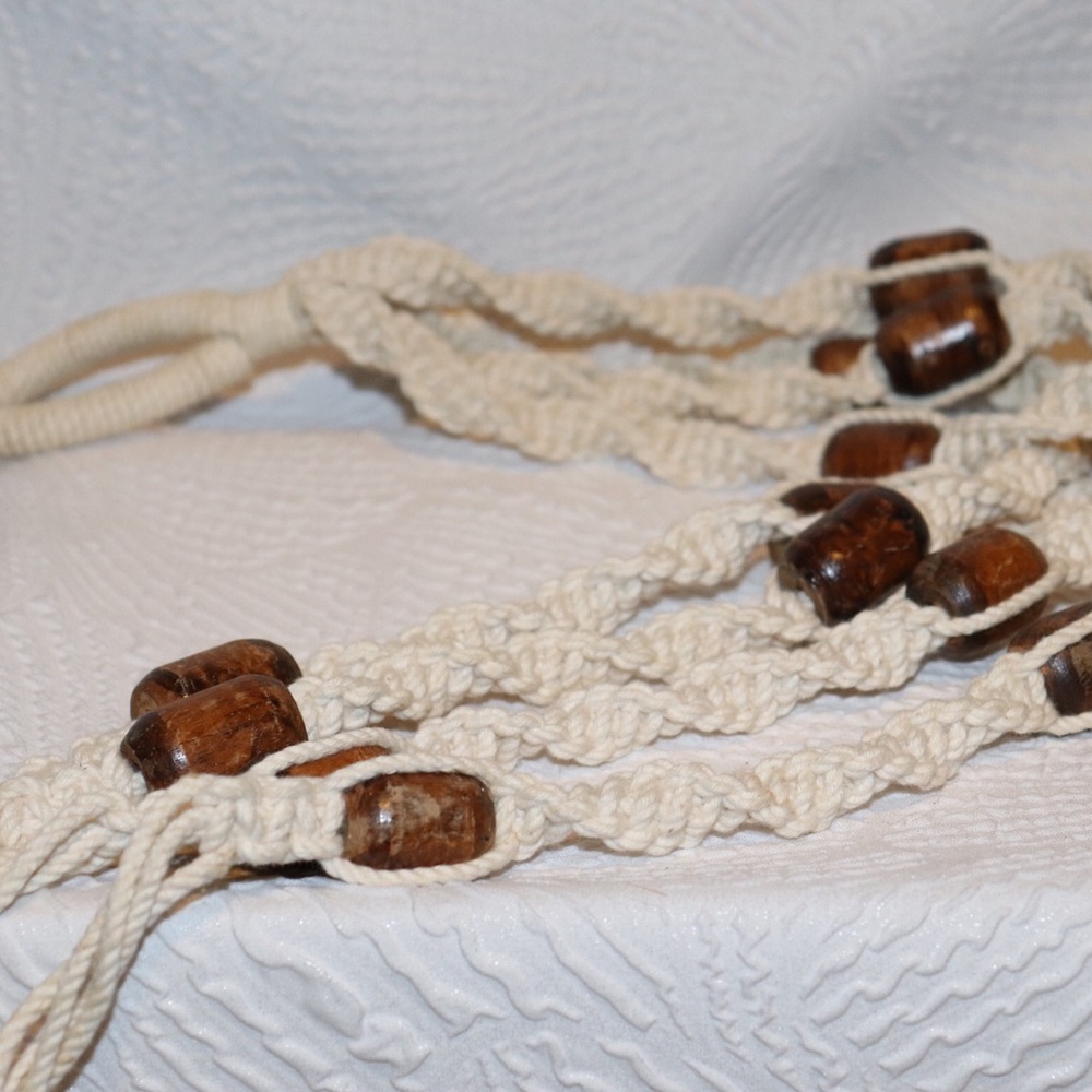 vintage macrame plant hanger